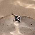 Diamonds Onyx Hummingbird Charm Silver 18K Gold Plated