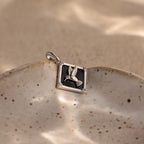 Diamonds Onyx Hummingbird Charm Silver 18K Gold Plated