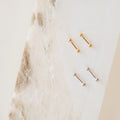 Nora Duo Studs Silver 18K Gold Plated