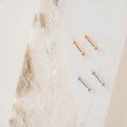 Nora Duo Studs Silver 18K Gold Plated