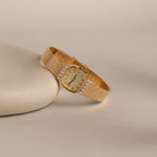 Square Timepiece Silver & 18K Gold Plated