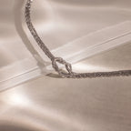 Rope Knot Chain Bracelet Silver 18K Gold Plated
