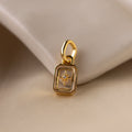 North Star Diamond Charm Silver 18K Gold Plated