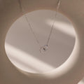 Diamond Interlocking Circle Necklace Silver 18K Gold Plated