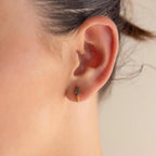 Agate Kite Drop Earrings Silver 18K Gold Plated