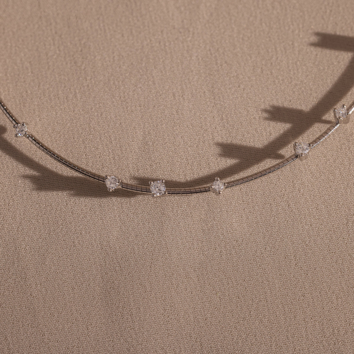 Sprinkle Diamond Necklace Silver 18K Gold Plated