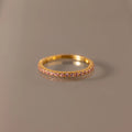 Endless Eternity Pink Tourmaline Ring Silver 18K Gold Plated
