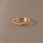 Endless Eternity Pink Tourmaline Ring Silver 18K Gold Plated