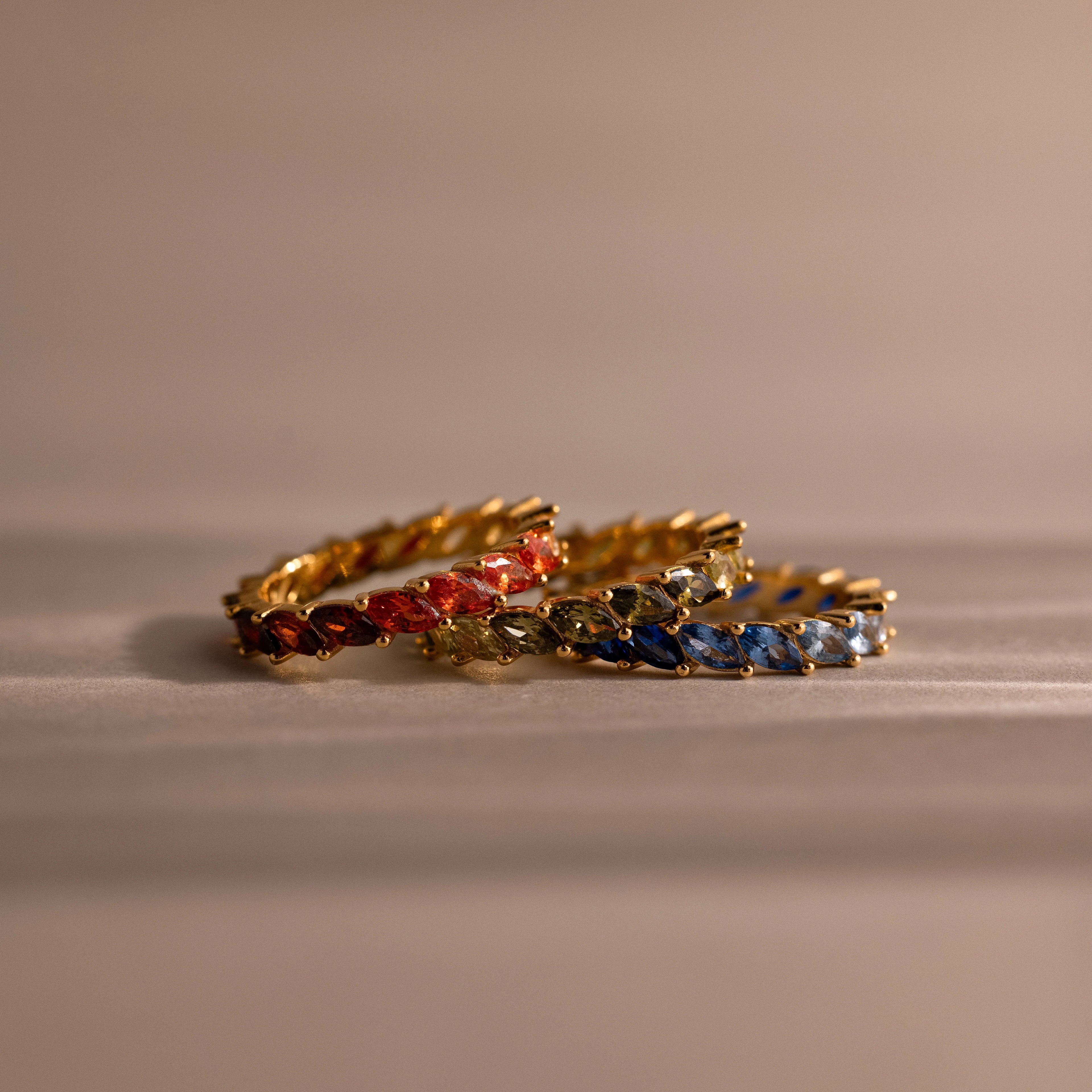 Marquise Ombre Ring Silver 18K Gold Plated
