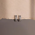 Curb Huggies Silver 18K Gold Plated