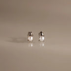 Baby Venus Flatback Studs Silver 18K Gold Plated
