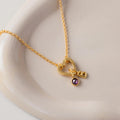 Rolo Heart Clasp Necklace Silver 18K Gold Plated