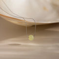 Jade Bead Necklace Silver 18K Gold Plated