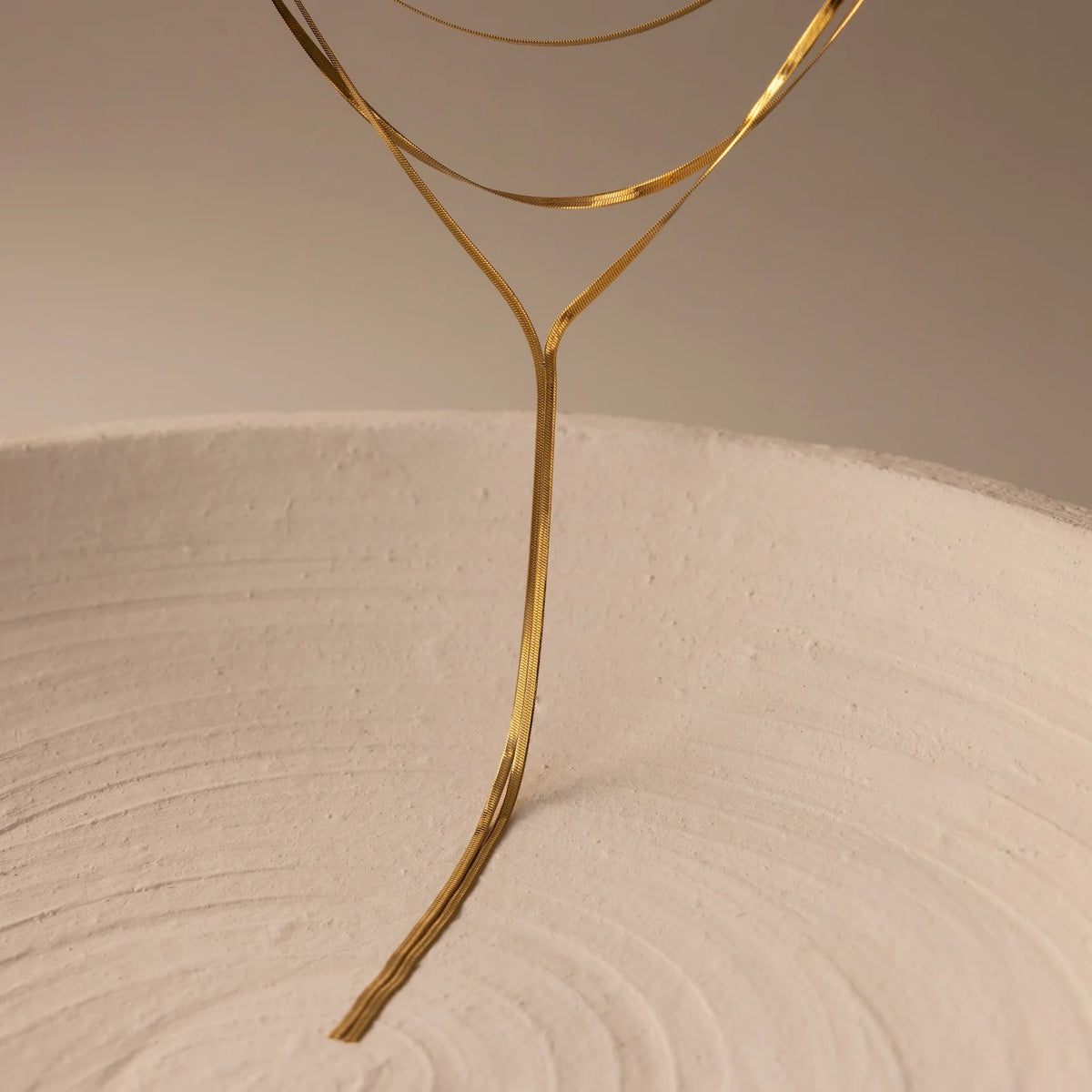 Long Y Lariat Chain Necklace Silver 18K Gold Plated
