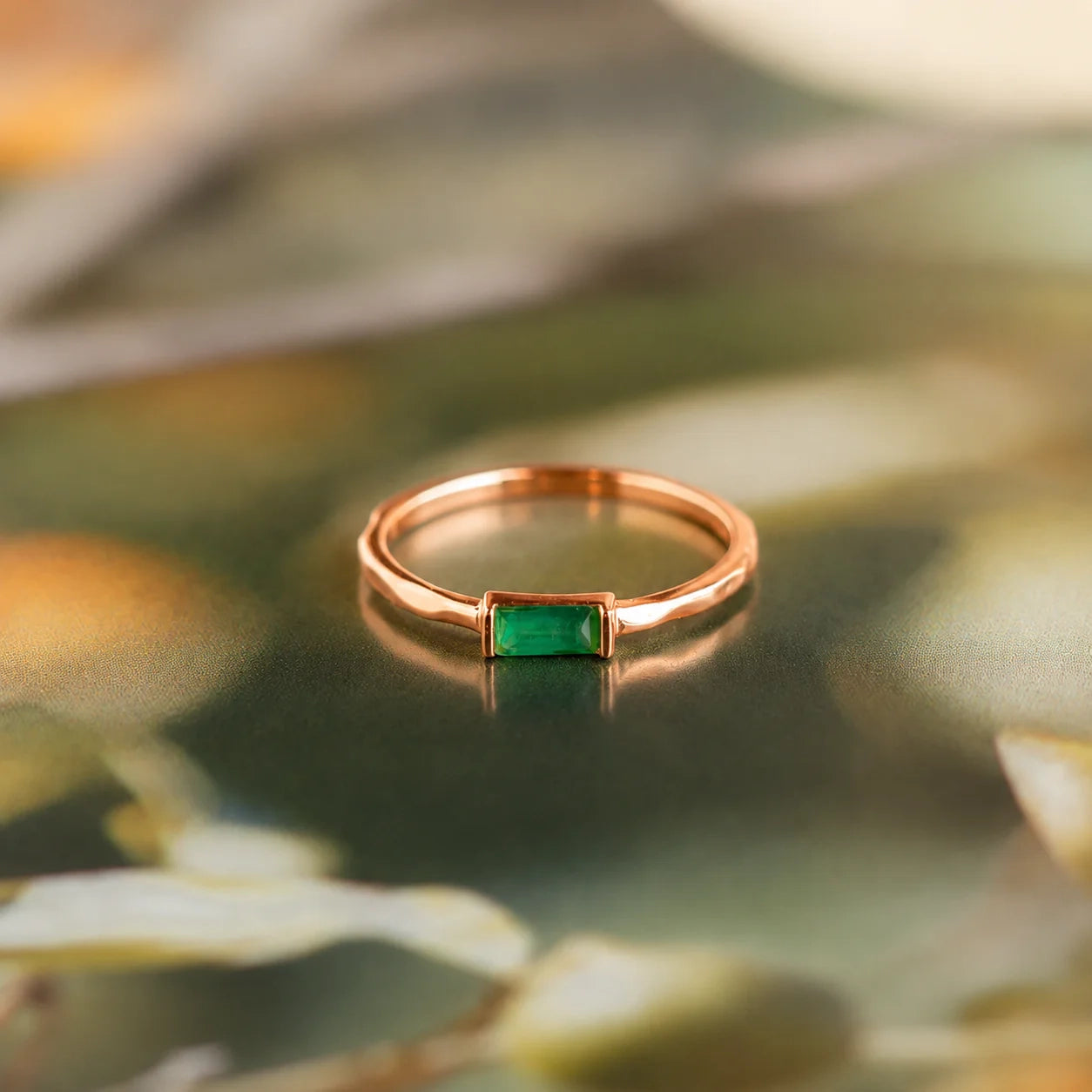 Jade Baguette Ring