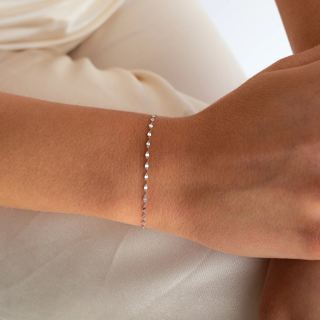 Josephine Chain Bracelet Silver 18K Gold Plated