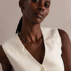 Woven Chain Necklace  Silver 18K Gold Plated