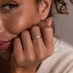Hand & Footprint Signet Ring Silver 18K Gold Plated