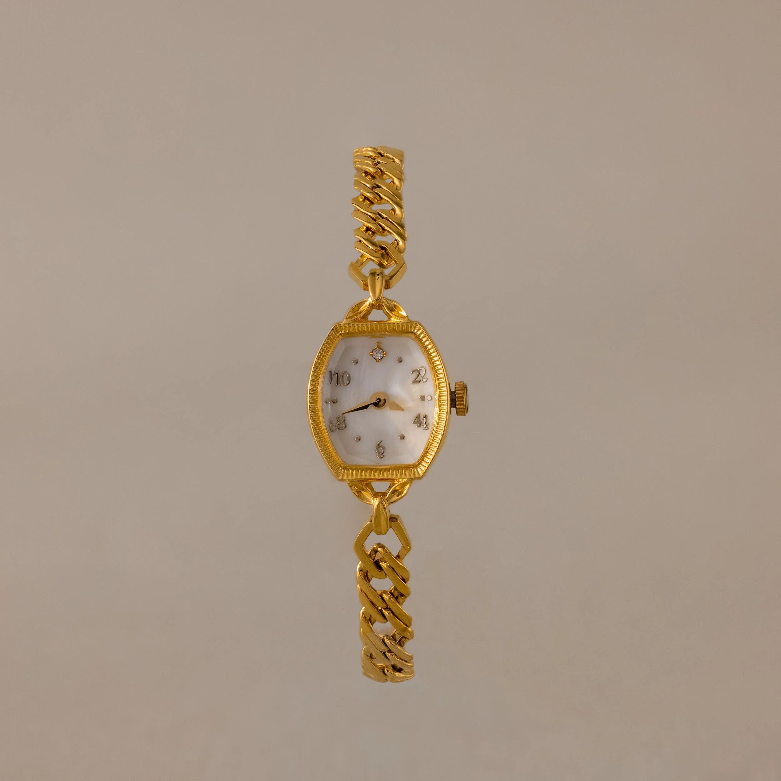 Heirloom Chain Link Timepiece Silver 18K Gold Plated