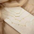 Mama Letter Necklace Silver 18K Gold Plated