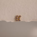Amethyst Cluster Flatback Studs Silver 18K Gold Plated