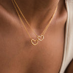 Heart Carabiner Set Silver 18K Gold Plated