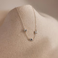 Multiple Bubble Letter Necklace Silver 18K Gold Plated