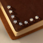 Heart & Flower Earring Backs  Silver 18K Gold Plated