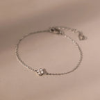 Rounded Pearl Flower Bracelet  Silver 18K Gold Plated