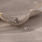 Love Knot Studs Silver 18K Gold Plated