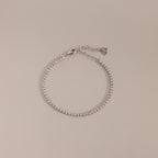 Classic Diamond Tennis Bracelet Silver 18K Gold Plated