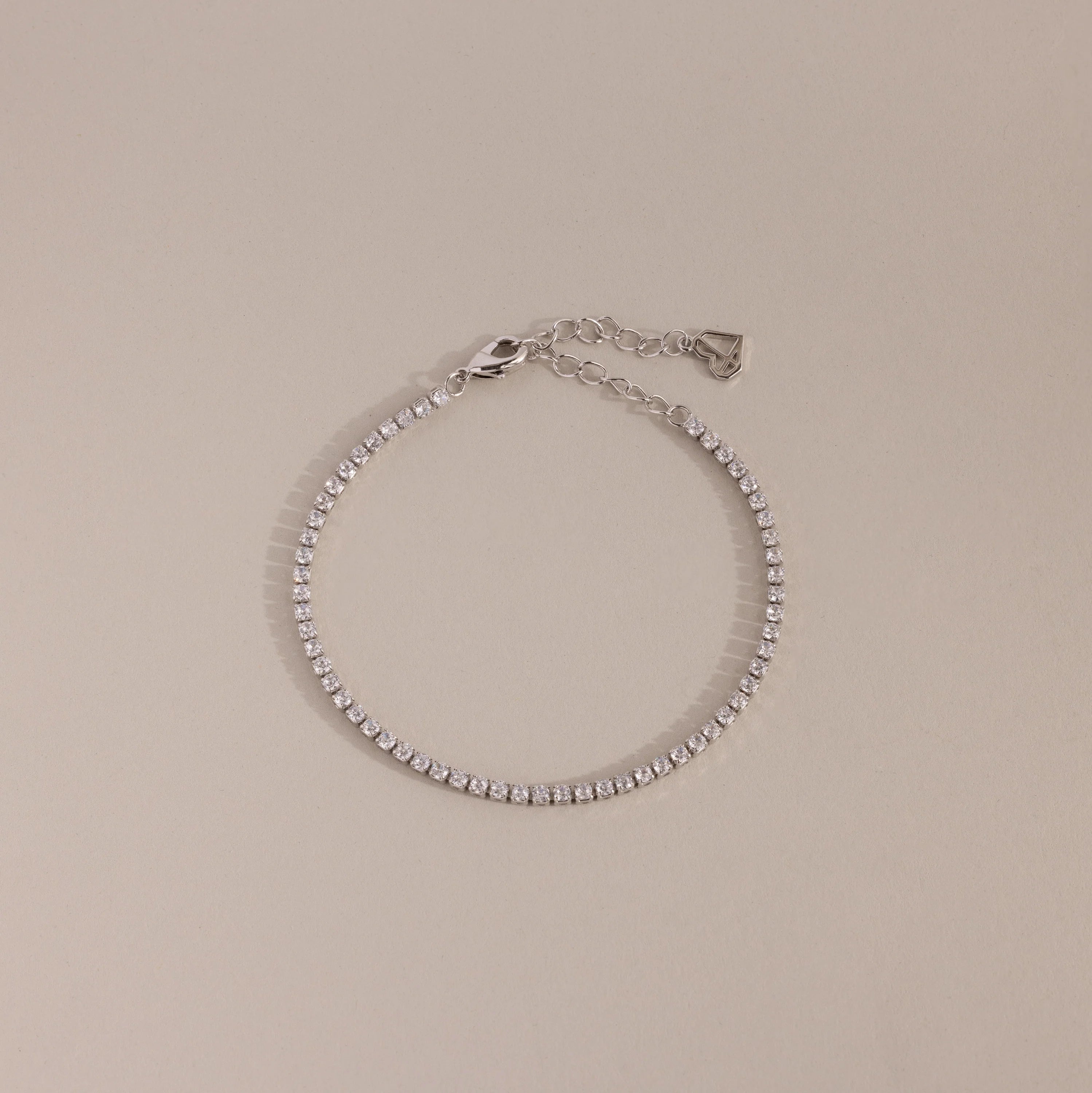 Classic Diamond Tennis Bracelet Silver 18K Gold Plated