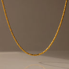 Bold Link Chain Necklace Silver 18K Gold Plated