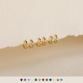 Athena Birthstone Huggie Earrings