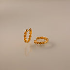 Mini Topaz Huggies Silver 18K Gold Plated