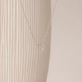 Rolo Heart Clasp Necklace Silver 18K Gold Plated