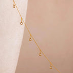Diamond Station Body Chain Silver 18K Gold Plated