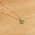 Jade Oval Pendant Necklace