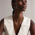 Woven Chain Necklace  Silver 18K Gold Plated