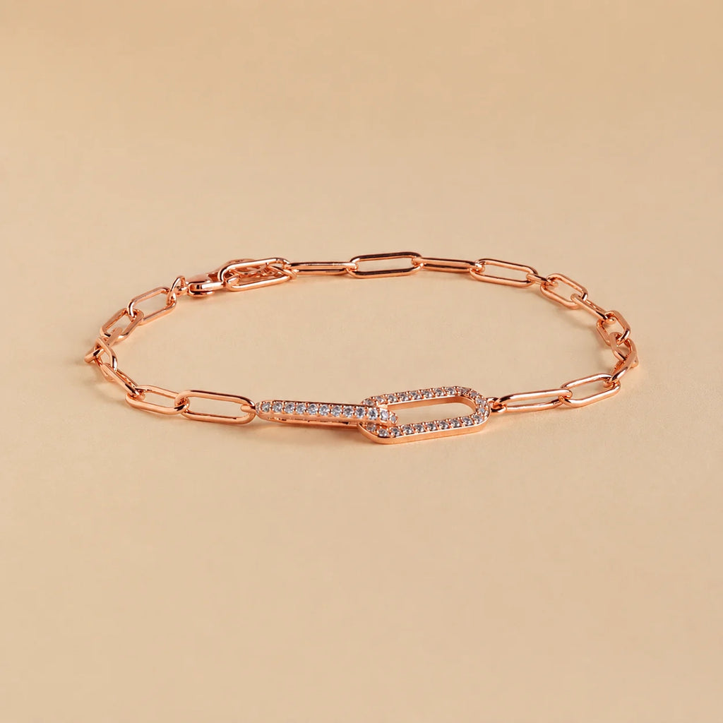Pave Link Chain Bracelet