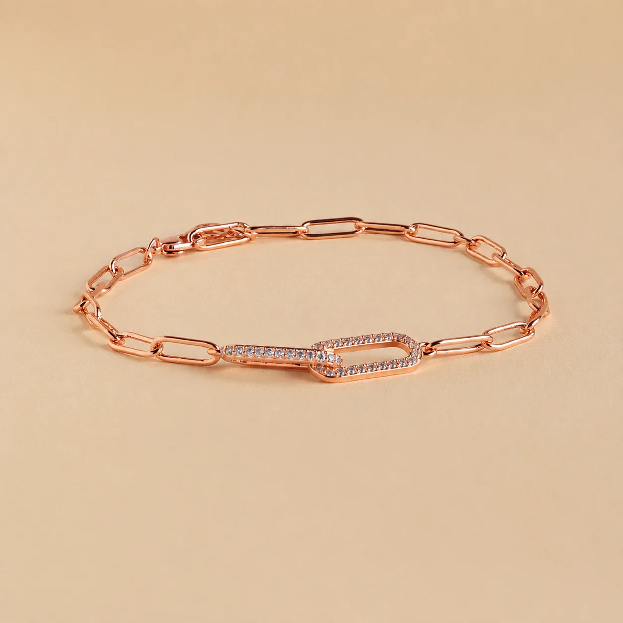 Pave Link Chain Bracelet