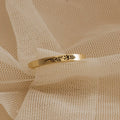 Stacking Birth Flower Band Silver 18K Gold Plated