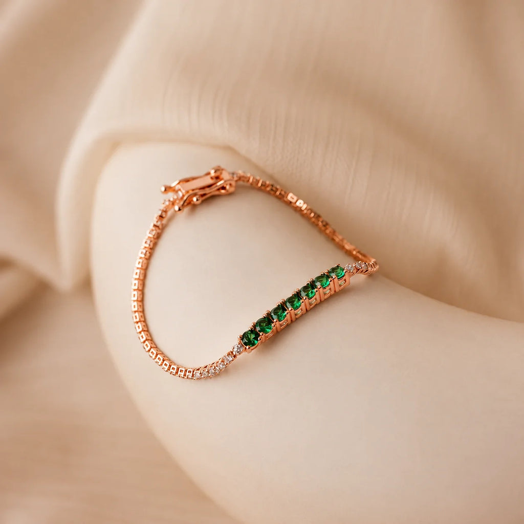 Emerald Diamond Tennis Bracelet