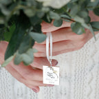 Handwriting Bouquet Charm Silver 18K Gold Plated