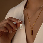 Tarot Box Chain Necklace Silver 18K Gold Plated