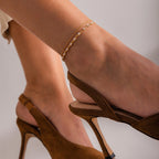 Eternity Pearl Anklet Silver 18K Gold Plated