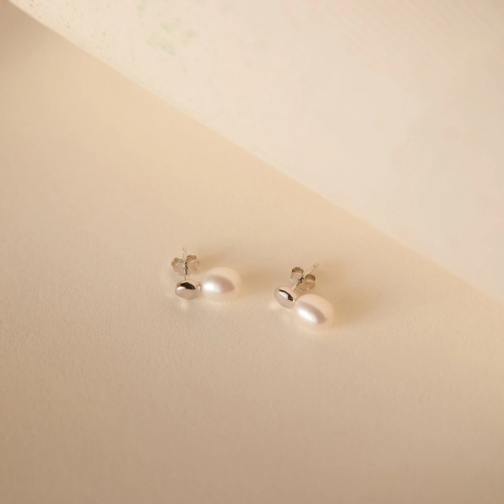 Pearl Gemstone Drop Earrings
