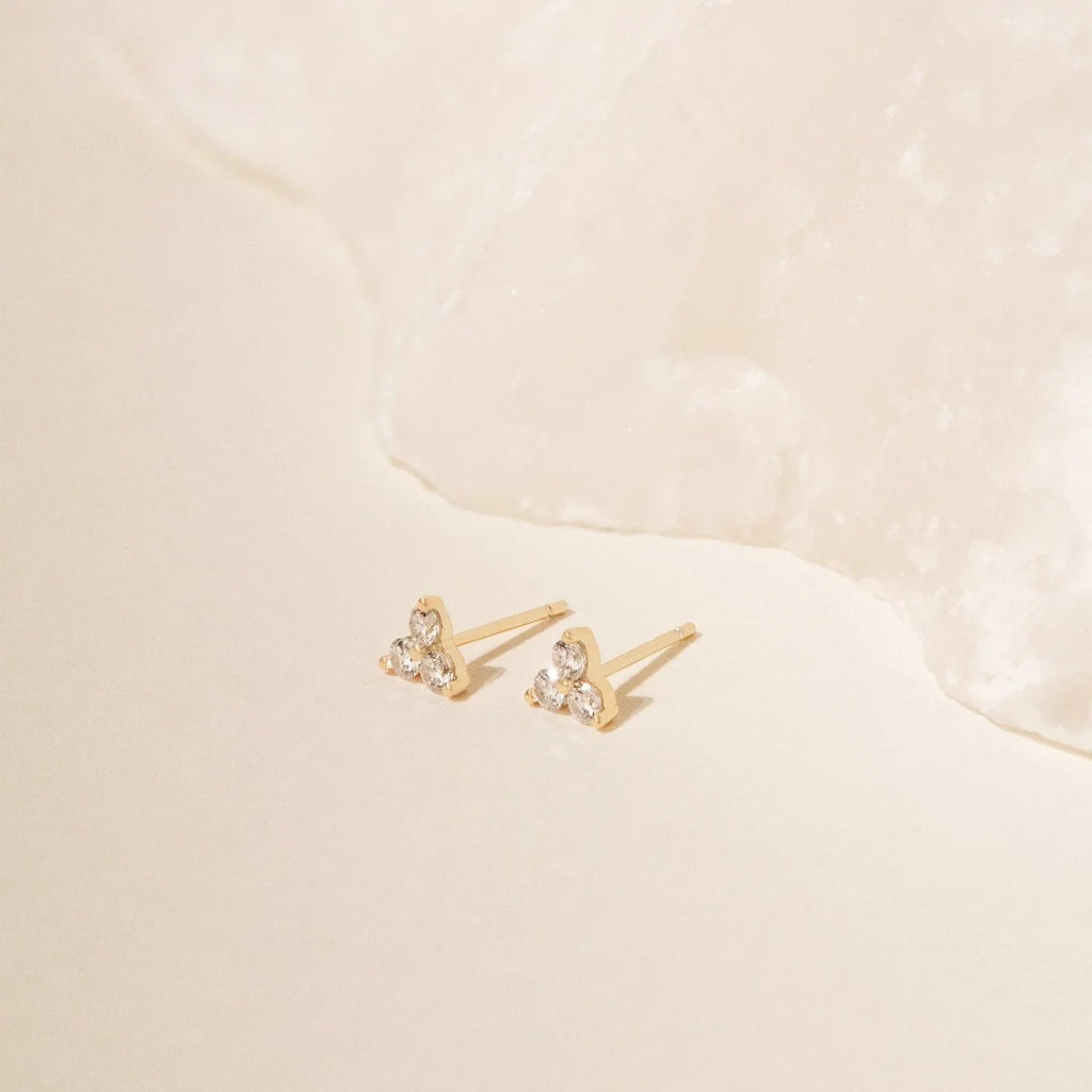 Lily Studs Silver 18K Gold Plated