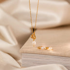 Dainty Knot Pearl Earrings Silver 18K Gold Plated