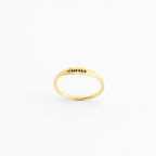 Skinny Birth Flower Ring  Silver 18K Gold Plated